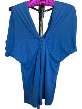 BCBGeneration Royal Blue Knot-Front Dress Top